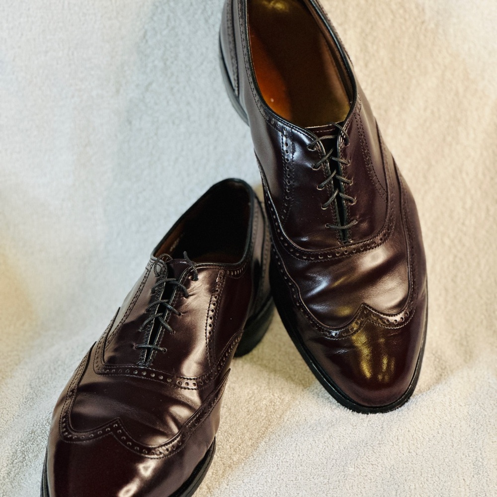 Allen Edmonds MARLOW Wingtip Men's Oxford Dress Shoes in Merlot 10 D